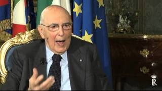 Colloquio del Presidente della Repubblica Giorgio Napolitano con Eugenio Scalfari [upl. by Glenine]