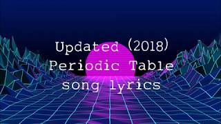 Periodic table song with Lyrics [upl. by Elleirad925]