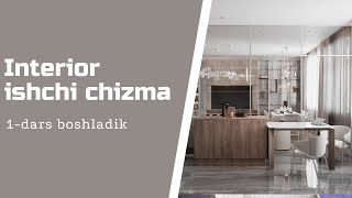 Interior design ishchi chizmalarni boshladik 1dars revit interiordesign 3dsmax autocad [upl. by Cand]