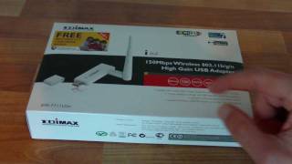 Unboxing amp Look at Edimax EW 7711USN USB Wireless Adapter [upl. by Chaffin]