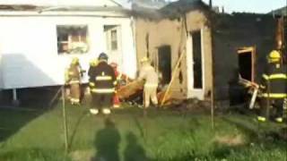 Incendie sur la rue SteAngélique à StBasile [upl. by Ditter]