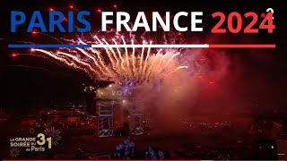 2024 New Years Paris FRANCE Arc Triomphe [upl. by Volin]