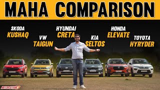 2024 Hyundai Creta vs Seltos vs Elevate vs Hyryder vs Taigun vs Kushaq [upl. by Fokos]