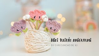 🌷Mini tulipán amigurumi🌷 flor de ganchillo  patrón fácil crochetganchillo [upl. by Aicenert]