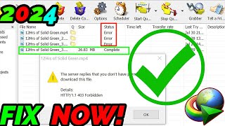 🔧 Fix HTTP11 403 Forbidden amp No Permission to Download Errors in IDM Updated [upl. by Freddie]