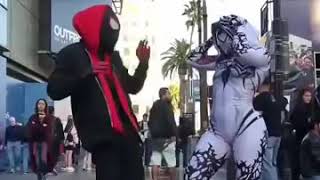 Spiderman and Spidergirl Dance on Smack That Song [upl. by Curren427]