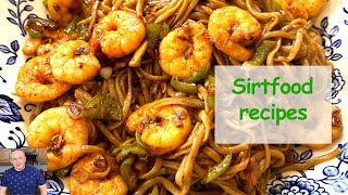 Sirtfood diet recipes  buckwheat noodles soba with prawns and chilli [upl. by Yecart]