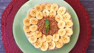 TARTA DE PLATANO 🍰 🍌 FÁCIL sin horno y sin huevo [upl. by Ednew]