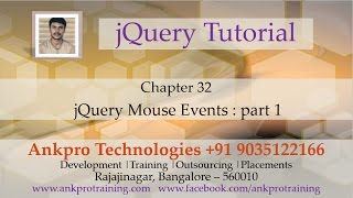 jQuery 32  Events 3  Mouse Events  part 1 [upl. by Swithbart937]