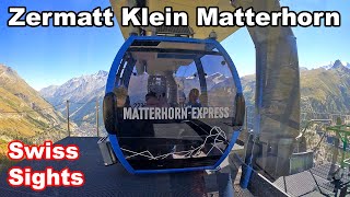 Zermatt to Klein Matterhorn Express Cable Car Switzerland 4K [upl. by Fabyola]