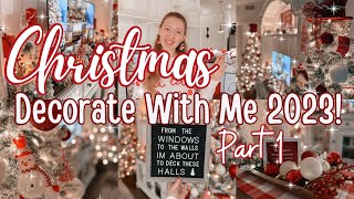 Christmas Decorate With Me 2023 Part 1 Decorating My Living Room For CHRISTMAS 2023 [upl. by Galvan]