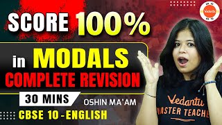 Full Revision of Modals in 30 Minutes  Class 10 English Grammar  CBSE Board Exam 2024 [upl. by Tertia]