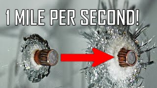 Does Glass Break Faster than a Bullet  Ballistic HighSpeed [upl. by Kissel]