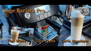 Sage Barista Pro Milchgetränke und Cafe Creme [upl. by Ainuj]