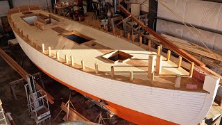 Traditional wood boatbuilding  deck hatches amp more [upl. by Teloiv]