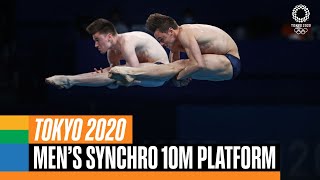 Full Mens Synchronised 10m Platform  Tokyo 2020 Replays [upl. by Airakaz833]