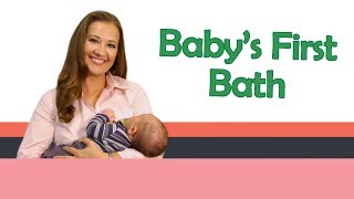 BABYS FIRST BATH  Baby Care with Jenni June [upl. by Marylin]