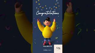 Congratulations GIF Cute GIFs  whatsappstatus congrats promotion [upl. by Aicel551]