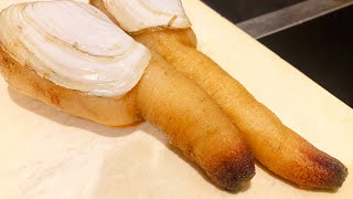 Japanese Street Food  GEODUCK Giant Clam Sashimi Seafood Tokyo [upl. by Otreblif]