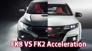 FK8 VS FK2 0200kmh Acceleration Compare Honda Civic Type R New vs Old [upl. by Jemmie257]