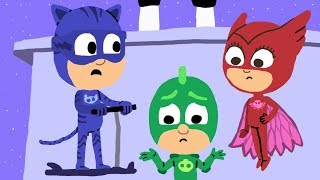 PJ Masks Flying Fiasco Drawing  Disney Junior Doodles [upl. by Ogeid]