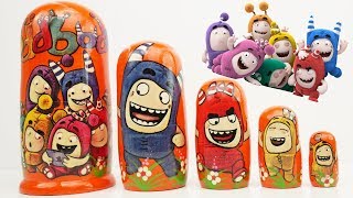 LOTS OF NESTING DOLLS Bubble Guppies Stacking Cups Matryoshka Oddbod Toys Learn Colors [upl. by Iroj]