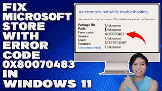 How To Fix Microsoft Store With Error Code 0x80070483 in Windows 1011 Solution [upl. by Nainatrad779]