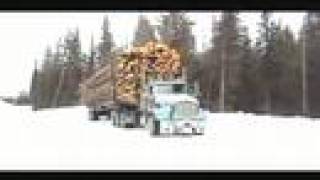 Winter log hauling in northern BC [upl. by Vaughan]