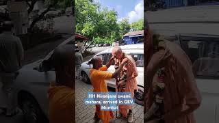 HH Niranjana swami maharaj arrived in GEV  Govardhan Eco Village Mumbai Maharashtra India [upl. by Kernan]