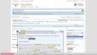 PsycINFO Using Advanced Search Options Extended Version [upl. by Lyrahc]