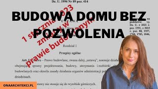 Budowa domu bez pozwolenia na budowę w 2023 [upl. by Auria694]