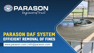 Dissolved Air Flotation System for Paper Mill  Parason [upl. by Riada]