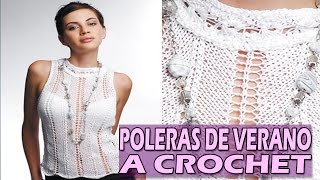 Blusa y Polera De Verano Crop Top  Tejidos A Crochet [upl. by Tuneberg]