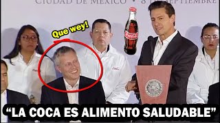 Directivos SE BURLAN de PEÑA NIETO POR DECIR que la COCA COLA es un ALIMENTO SALUDABLE [upl. by Atinid]