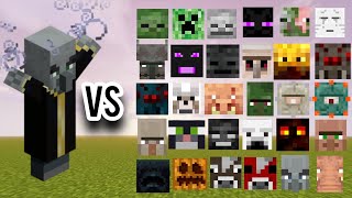 Evoker VS All Minecraft Mobs  Minecraft Mob Battle [upl. by Taite]