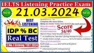 IELTS LISTENING PRACTICE TEST 2024 WITH ANSWERS  21032024 [upl. by Koa]