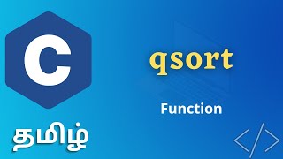 qsort Function In C Explained In Tamil  qsort CProgramming [upl. by Scammon]