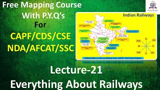 Geography Mapping Lec21 I Railways In India I [upl. by Nnateragram]