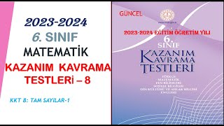 6 SINIF MATEMATİK 2023  2024  KAZANIM KAVRAMA TESTLERİ 8 TEST ÇÖZÜMLERİ [upl. by Nicolais]