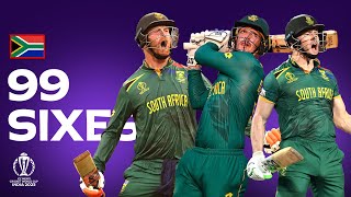 Record Breakers All 99 South Africa sixes at the Cricket World Cup 2023 [upl. by Ateiluj281]