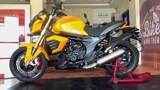 Mahindra Mojo Sunburst Yellow Walkaround 2017 BikesDinos [upl. by Foley941]