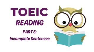 TOEIC Reading 2024  Part 5 Incomplete Sentence 2 toeicreading toeic [upl. by Fitzgerald]