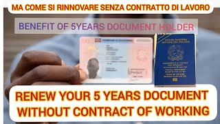 rinnovare il permesso di soggiorno senza contratto di lavoro [upl. by Alcot231]