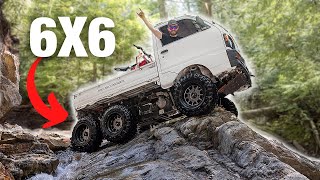 Climbing waterfalls 6x6 Mini Truck First Trail Ride [upl. by Sanford]