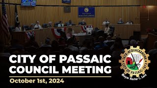 Passaic Council Meeting  October 1st 2024 [upl. by Zzaj270]