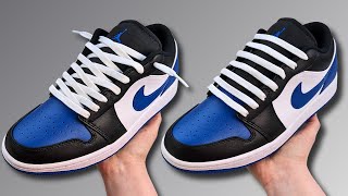 How To Lace Jordan 1 Lows Without Tying 2 SLIP ON HACKS [upl. by Pennebaker112]