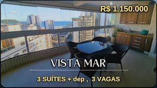 159 APARTAMENTO VISTA MAR COM 3 SUÍTES 3 VAGAS NO BOQUEIRÃO  PRAIA GRANDE [upl. by Krefetz]