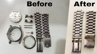 how to polish rolex watch at home  polishing my rolex GMT  how to clean your watch  DIY [upl. by Arahahs]