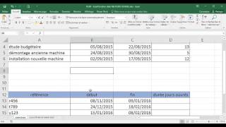 Excel  4 Expert  Cours Fonction Date NBJOURSOUVRES [upl. by Tonnie]