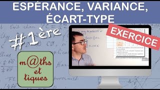 EXERCICE  Calculer lespérance la variance et lécarttype  Première [upl. by Atnas]